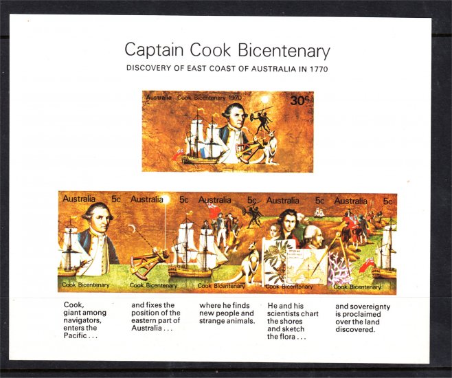 1970 COOK MINI SHEET MINT UNHINGED (S436) - Click Image to Close