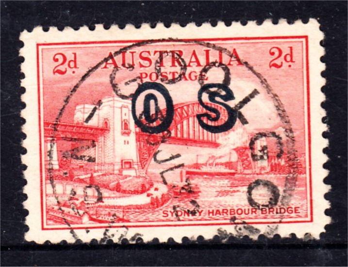 1932 2d "OS" SYDNEY HARBOUR BRIDGE USED (S404) - Click Image to Close