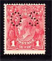 KGV 1 1/2d SINGLE WATERMARK PERF "OS" MINT NG(LB197)