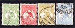 KANGAROOS 1/2d+1d+3d+6d 1ST WATERMARK USED (S395) KANGAROOS 1/2d+1d+3d+6d 1ST WATERMARK USED (S395)