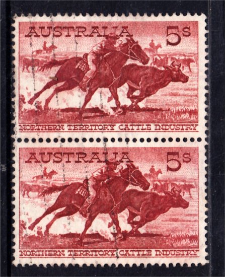1961 5/- CATTLE PAIR USED (S407) - Click Image to Close