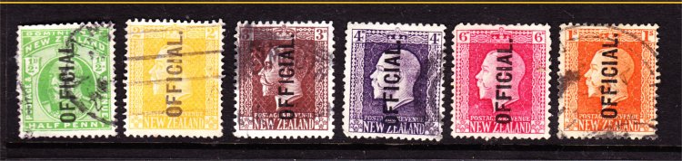 NEW ZEALAND KE + KGV "OFFICIALS" X 6 DIFFERENT SEE SCAN (LB371) - Click Image to Close