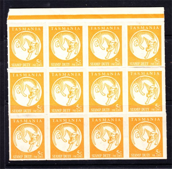 TASMANIA 5c TASMANIAN TIGER 12 MINT SEE DESC (S445) - Click Image to Close