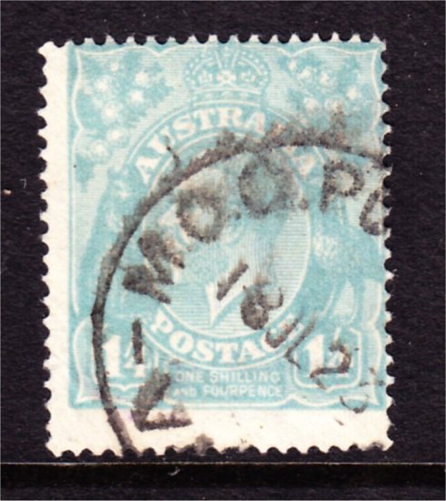 KGV 1 1/4d SINGLE WATERMARK USED (LB302) - Click Image to Close
