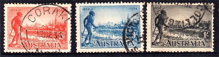 1934 CENT VICTORIA SET PERF 11 1/2 USED (S403) - Click Image to Close