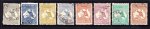 KANGAROOS 3RD WATERMARK X 8 DIFFERENT TO 2/- BROWN USED (S396)