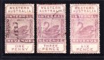 WESTERN AUSTRALIA INTERNAL REVENUE 1d + 3d + 6d USED (S392)7) WESTERN AUSTRALIA INTERNAL REVENUE 1d + 3d + 6d USED (S392)7)