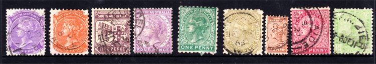 SOUTH AUSTRALIA X 9 DIFFERENT USED SEE SCAN( S419) - Click Image to Close