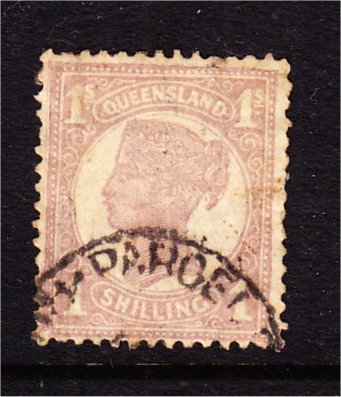 QUEENSLAND 1/- 4th SIDEFACE FINE USED(LB241) - Click Image to Close